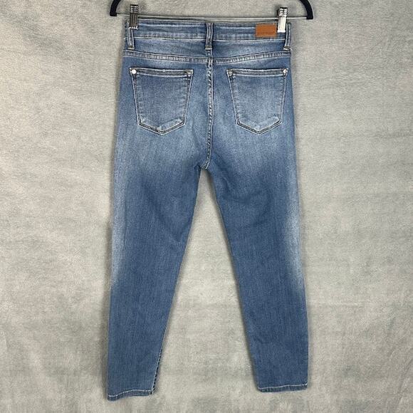 Judy Blue Jeans Womens 9/29 Blue Relaxed Fit Skinny Stretch Pockets Cropped - Picture 5 of 13